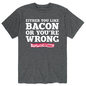 �A�j���L�����N�^�[ �����Y �g�b�v�X T�V���c Licensed Character Men's Either You Like Bacon Wrong Tee Gray �O���[