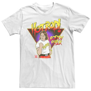 �A�j���L�����N�^�[ �����Y �g�b�v�X T�V���c Licensed Character Men's WWE Rody Piper Hot Rod Neon Poster Tee White �z���C�g