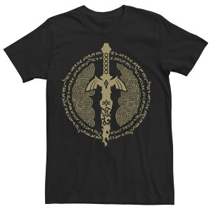 �A�j���L�����N�^�[ �����Y �g�b�v�X T�V���c �g�[�� �O���t�B�b�N Licensed Character Big & Tall Nintendo Legend of Zelda: Tears of the Kingdomaster Sword Graphic Tee Black �u���b�N