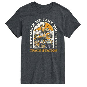 �A�j���L�����N�^�[ �����Y �g�b�v�X T�V���c �O���t�B�b�N Licensed Character Men's Yellowstone Take You Train Station Graphic Tee Heather Charcoal �`���R�[��
