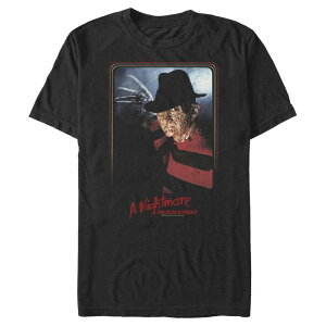 �A�j���L�����N�^�[ �����Y �g�b�v�X T�V���c �O���t�B�b�N Licensed Character Men's A Nightmare On Elm Street Freddy Krueger Portrait Graphic Tee Black �u���b�N