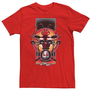 �A�j���L�����N�^�[ �����Y �g�b�v�X T�V���c �O���t�B�b�N Licensed Character Men's Marvel Ant-Man & The Wasp Drums Graphic Tee Red ���b�h