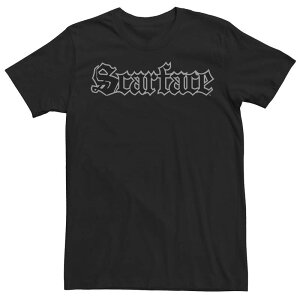 �A�j���L�����N�^�[ �����Y �g�b�v�X T�V���c ���S Licensed Character Men'scarface Tee Old English Style Text Logoutline Tee Black �u���b�N