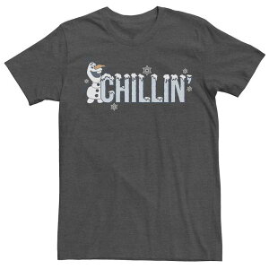 �f�B�Y�j�[ �����Y �g�b�v�X T�V���c Disney's Frozen Olaf Men's Chillin' Snowfall Textee Charcoal Heather �`���R�[��