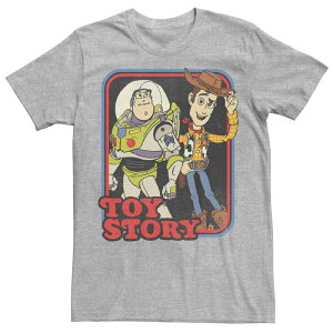 �f�B�Y�j�[ �s�N�T�[ �����Y �g�b�v�X T�V���c ���B���e�[�W Disney / Pixar's Toy Story Woody & Buzz Lightyear Men's Vintage Tee Athletic Heather �w�U�[