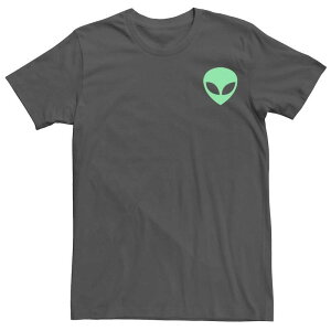 �A�j���L�����N�^�[ �����Y �g�b�v�X T�V���c Licensed Character Men's Alien Eyes Left Chestee Charcoal �`���R�[��