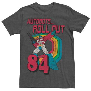 �A�j���L�����N�^�[ �����Y �g�b�v�X T�V���c Licensed Character Men's Transformers Autobots Roll Out 84 Retro Tee Charcoal Heather �`���R�[��