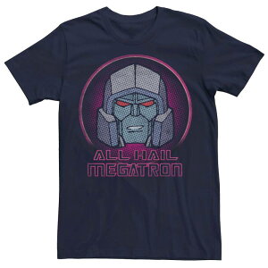 �A�j���L�����N�^�[ �����Y �g�b�v�X T�V���c Licensed Character Men's Transformers All Hail Megatron Portraitee Navy �l�C�r�[