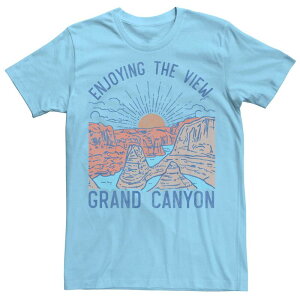 �A�j���L�����N�^�[ �����Y �g�b�v�X T�V���c Licensed Character Men's Grand Canyon Enjoy The View Outdoor Destination Tee Light Blue �u���[
