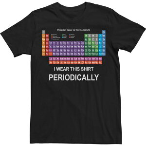 �A�j���L�����N�^�[ �����Y �g�b�v�X T�V���c �g�[�� Licensed Character Big & Tall Periodic Table Of Elements Chemistry Humor Tee Black �u���b�N