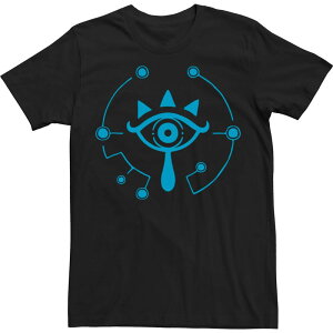 �A�j���L�����N�^�[ �����Y �g�b�v�X T�V���c �g�[�� ���S Licensed Character Big & Tall Nintendo Zelda: Breath Of The Wild Eye Fillogo Gaming Tee Black �u���b�N