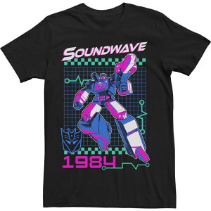 �A�j���L�����N�^�[ �����Y �g�b�v�X T�V���c �g�[�� Licensed Character Big & Tall Transformersoundwave 1984 Tee Black �u���b�N