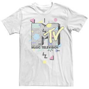 �A�j���L�����N�^�[ �����Y �g�b�v�X T�V���c ���S Licensed Character Men's MTV 90's Colorful Art Style Logo Tee White �z���C�g