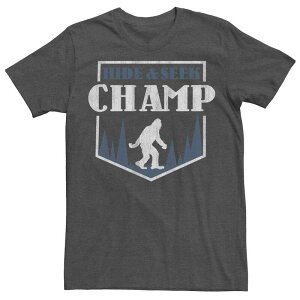 �A�j���L�����N�^�[ �����Y �g�b�v�X T�V���c �g�[�� Licensed Character Big & Tall Hide & Seek Champ Bigfootee Charcoal Heather �`���R�[��