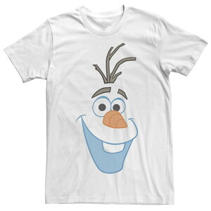 �f�B�Y�j�[ �����Y �g�b�v�X T�V���c Disney's Frozen Olaf Men's Big Face Cartoon Tee White �z���C�g