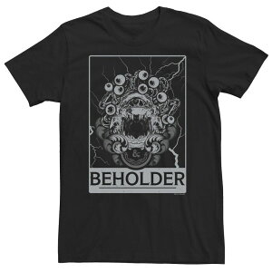 �A�j���L�����N�^�[ �����Y �g�b�v�X T�V���c �g�[�� Licensed Character Big & Tall Dungeons & Dragons Beholder Tarot Card Tee Black �u���b�N