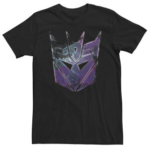 �A�j���L�����N�^�[ �����Y �g�b�v�X T�V���c �g�[�� Licensed Character Big & Tall Transformers Decepticon Face Badge Tee Black �u���b�N