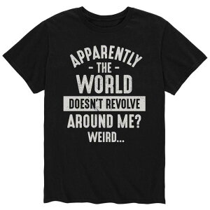 �A�j���L�����N�^�[ �����Y �g�b�v�X T�V���c Licensed Character Men's Apparently The Worldoesn't Revolve Around Me  Tee Black �u���b�N