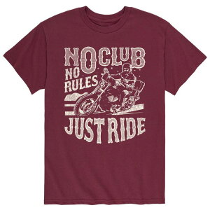 �A�j���L�����N�^�[ �����Y �g�b�v�X T�V���c Licensed Character Men's No Club No Rules Just Ride Tee Red ���b�h