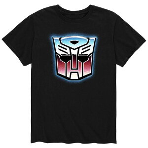 �A�j���L�����N�^�[ �����Y �g�b�v�X T�V���c Licensed Character Men's Transformers Autobot Chrome Tee Black �u���b�N