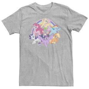 �A�j���L�����N�^�[ �����Y �g�b�v�X T�V���c �g�[�� Licensed Character Big & Tall My Little Pony: Friendship Is Magic Group Shotee Athletic Heather �w�U�[
