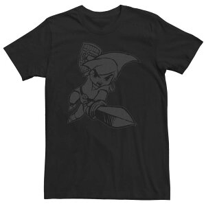 �A�j���L�����N�^�[ �����Y �g�b�v�X T�V���c �g�[�� Licensed Character Big & Tall Nintendo Legend Of Zeldaction Pose All White Portrait Stamp Tee Black �u���b�N