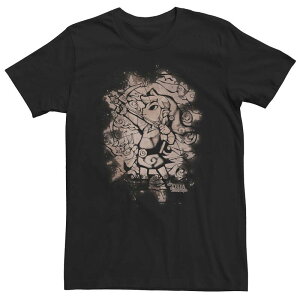 �A�j���L�����N�^�[ �����Y �g�b�v�X T�V���c �g�[�� Licensed Character Big & Tall Nintendo Legend Of Zelda Wind Walker Abstract Portraitee Black �u���b�N