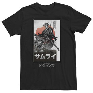�A�j���L�����N�^�[ �����Y �g�b�v�X T�V���c �g�[�� Licensed Character Big & Tall Star Wars: Visionsamurai Box Uposter Tee Black �u���b�N