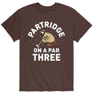 �A�j���L�����N�^�[ �����Y �g�b�v�X T�V���c Licensed Character Men's Partridge On A Par Three Tee Dark Brown �u���E��