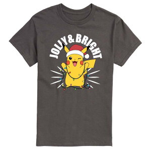 �A�j���L�����N�^�[ �����Y �g�b�v�X T�V���c Licensed Character Men's Pokemon Jolly Brightee Charcoal �`���R�[��