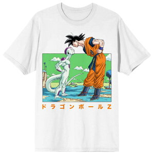 �A�j���L�����N�^�[ �����Y �g�b�v�X T�V���c Licensed Character Men's Dragon Ball Z Goku & Freiza Tee White �z���C�g