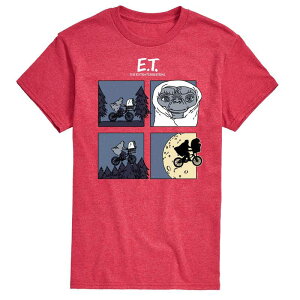 �A�j���L�����N�^�[ �����Y �g�b�v�X T�V���c Licensed Character Men's ET Squares Tee Red ���b�h
