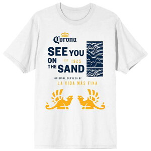 �A�j���L�����N�^�[ �����Y �g�b�v�X T�V���c Licensed Character Men's Corona See You On The Sand Tee White �z���C�g