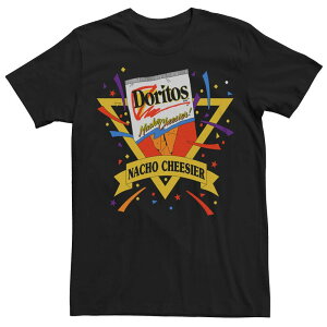 �A�j���L�����N�^�[ �����Y �g�b�v�X T�V���c ���B���e�[�W ���S Licensed Character Men's Doritos Nacho Cheesier Vintage Logo Tee Black �u���b�N