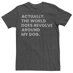 �A�j���L�����N�^�[ �����Y �g�b�v�X T�V���c Licensed Character Men's Actually The Worldoes Revolve Around My Dog Tee Black �u���b�N