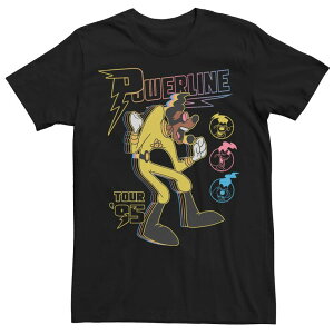 �f�B�Y�j�[ �����Y �g�b�v�X T�V���c Men's Disney's A Goofy Movie Powerline Tour 95 Tee Black �u���b�N