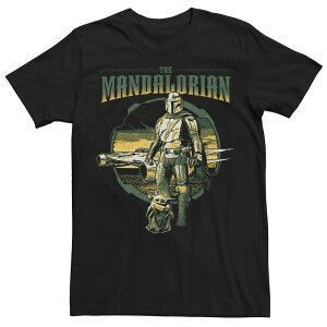 �A�j���L�����N�^�[ �����Y �g�b�v�X T�V���c Licensed Character Men'star Wars The Mandalorian Mando Volume Three Tee Black �u���b�N