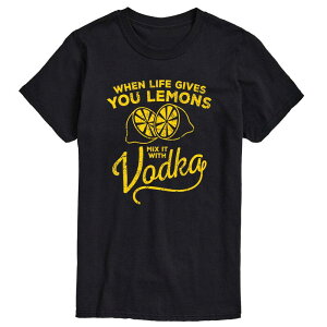 �A�j���L�����N�^�[ �����Y �g�b�v�X T�V���c �O���t�B�b�N Licensed Character Men's When Life Gives Lemons Mix Vodka Graphic Tee Black �u���b�N