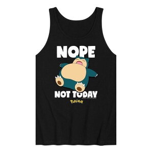 �A�j���L�����N�^�[ �����Y �g�b�v�X T�V���c �O���t�B�b�N Licensed Character Men's Nintendo Pok mon Snorlax Nope Notoday Graphic Tank Top Black �u���b�N