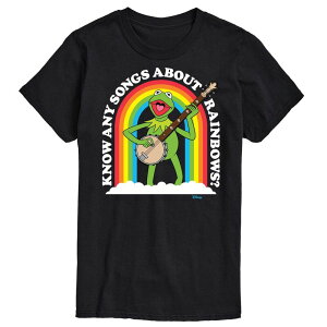 �f�B�Y�j�[ �����Y �g�b�v�X T�V���c �g�[�� �O���t�B�b�N Disney's Big & Tall The Muppetsongs About Rainbows Graphic Tee Black �u���b�N