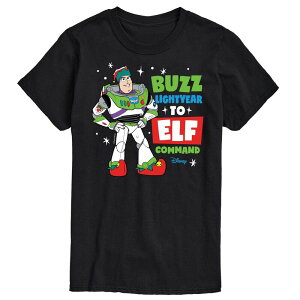 �f�B�Y�j�[ �s�N�T�[ �����Y �g�b�v�X T�V���c �O���t�B�b�N Disney / Pixar's Toy Story 4 Buzz Lightyear Men's Graphic Tee Black �u���b�N