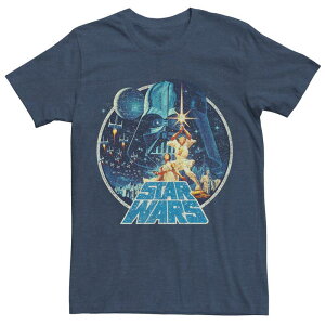 �A�j���L�����N�^�[ �����Y �g�b�v�X T�V���c ���B���e�[�W Licensed Character Men'star Wars A New Hope Vintage Victory Tee Navy Heather �w�U�[