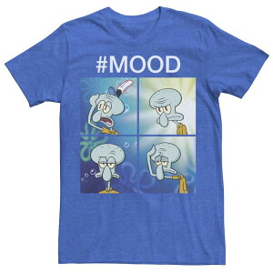 �j�R���f�I�� �����Y �g�b�v�X T�V���c �p���c �O���t�B�b�N Men's Nickelodeon SpongeBob SquarePantsquidward Mood Graphic Tee Royal Heather �w�U�[