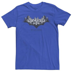 �A�j���L�����N�^�[ �����Y �g�b�v�X T�V���c ���S Licensed Character Men's DComics Batman Skyline Logo Tee Royal