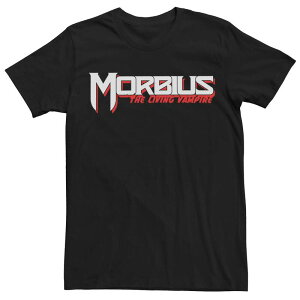 �A�j���L�����N�^�[ �����Y �g�b�v�X T�V���c ���S Licensed Character Men's Marvel Morbius The Living Vampire Logo Tee Black �u���b�N