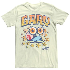 �A�j���L�����N�^�[ �����Y �g�b�v�X T�V���c Licensed Character Men'spongeBob Sponge On The Run Gary Portraitee Natural