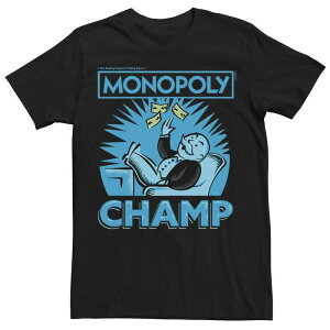 �A�j���L�����N�^�[ �����Y �g�b�v�X T�V���c Licensed Character Men's Monopoly Champ Money Toss Tee Black �u���b�N