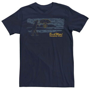 �A�j���L�����N�^�[ �����Y �g�b�v�X T�V���c Licensed Character Men's Caddyshack Bushwood Country Club Explosion Tee Navy �l�C�r�[