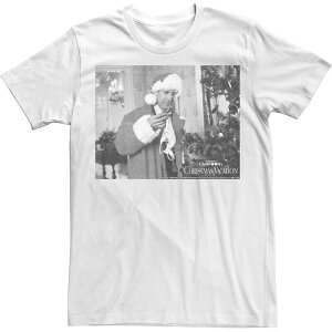 �A�j���L�����N�^�[ �����Y �g�b�v�X T�V���c Licensed Character Men's Christmas Vacation Panty Shot Photo Real Tee White �z���C�g