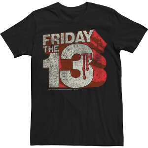 �A�j���L�����N�^�[ �����Y �g�b�v�X T�V���c ���S Licensed Character Men's Friday The 13th Logo Tee Black �u���b�N